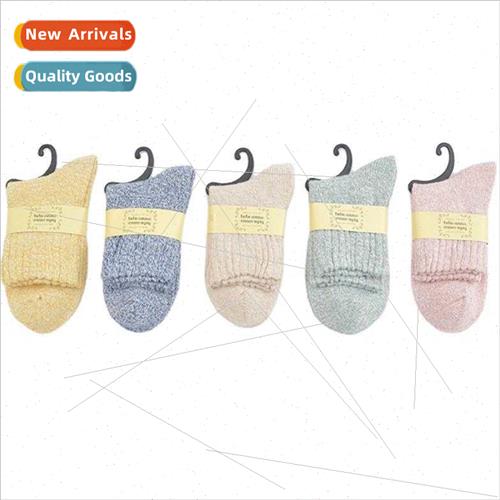 Autumn winter thickened mid-calf rabb wool socks high o mout