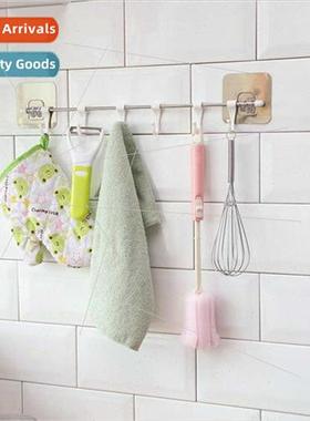 Stainless steel no-punch hooks bathroom bathroom six continu