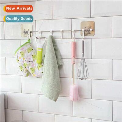 Stainless steel no-punch hooks bathroom bathroom six continu