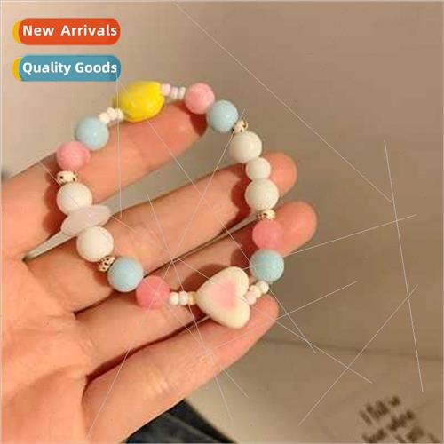 Dopamine new candy color love star beaded bracelet female in