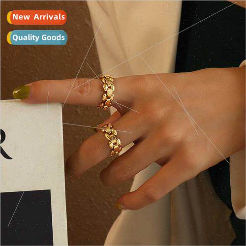 Rings tanium steel no color loss shaped patchwork ring tail