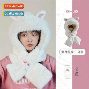 cute carto hat one fall scarf all Korean Rabb winter ears