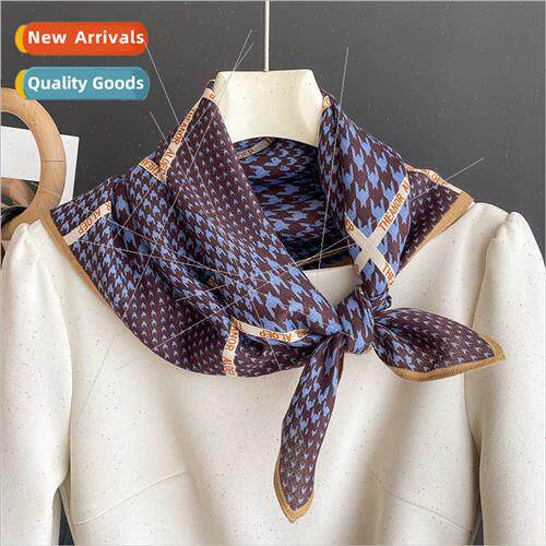 Korean - small square scarf cotton silk scarf female Korean