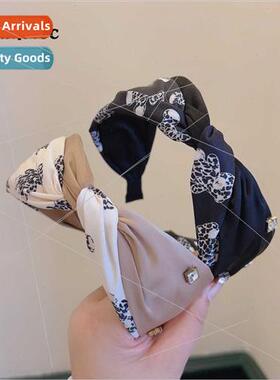 Korean wind plaid bear colorful full diamonds hairpin headba