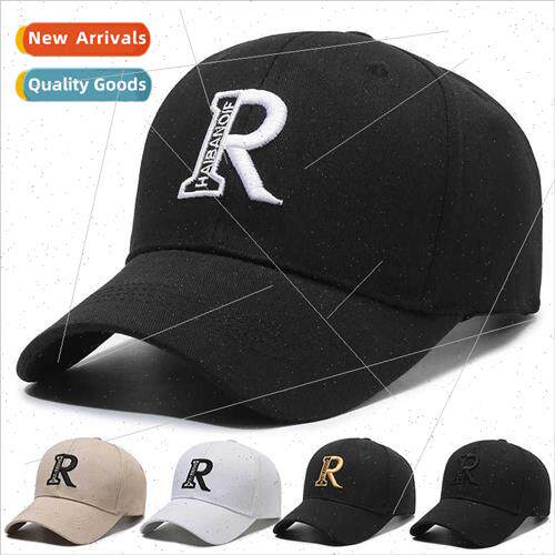 Hat female spring summer Korean embroidery R letters basebal