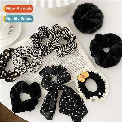 Black large intestine hair bblack fall winter new sweet velv