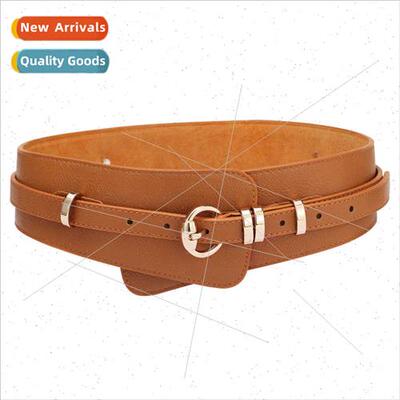 Korean fashion lychee grain pin buckle women wide belt ladie
