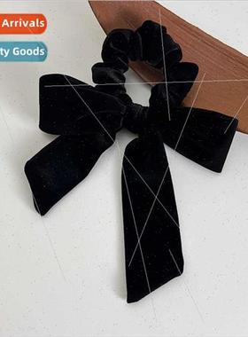 French velvet headband fluttering band bow hair circle fall