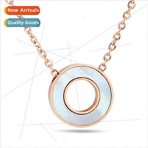 Korea ins couple simple necklace black whe gold double ring