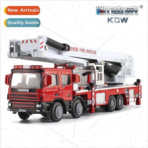 Alloy fire engine model 1:50 ladder boarding fire engine toy
