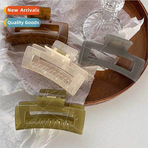 Korean jelly color hair clips female back head plate hair gr