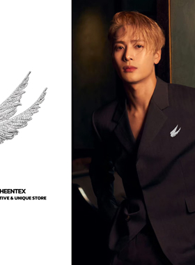 SHEENTEX 王嘉尔同款羽毛胸针男士气质西服徽章设计感别针男配饰