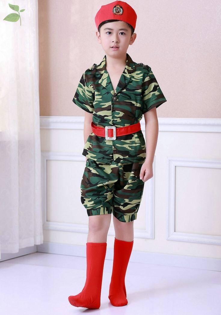 儿童军装女六一军训夏款服装女孩元旦孩子大合唱儿童剧初中生风采