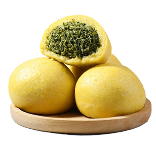 蒲公英槐花荠菜黄金菜团子杂粮包窝窝头馒头早餐粗粮包子馒头手工