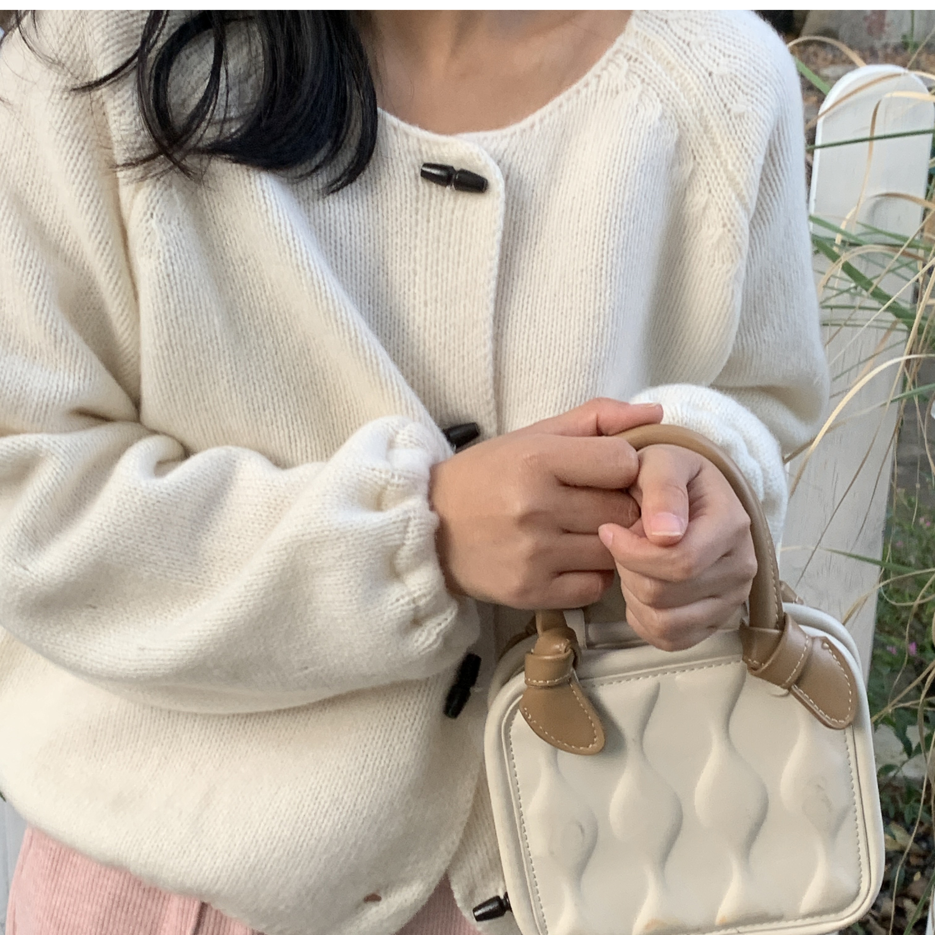 PERRY自制小个子10o羊毛加厚牛角扣毛衣小码150xxs