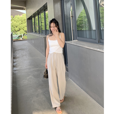 PERRY自小个子自带胸垫弹力遮副乳白色背心吊带小码150xxs