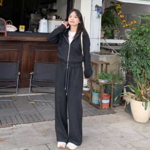 PERRY自制小个子加绒连帽lulu运动休闲套装 150xxs 小码