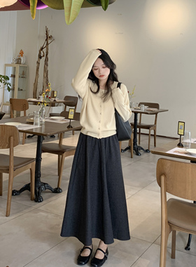 PERRY自制小个子半身裙松紧宽松显瘦百搭中长款裙子150xxs