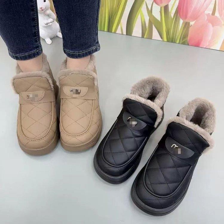 冬季雪地靴加绒加厚保暖毛毛女士棉鞋防滑厚底轻便防水妈妈鞋