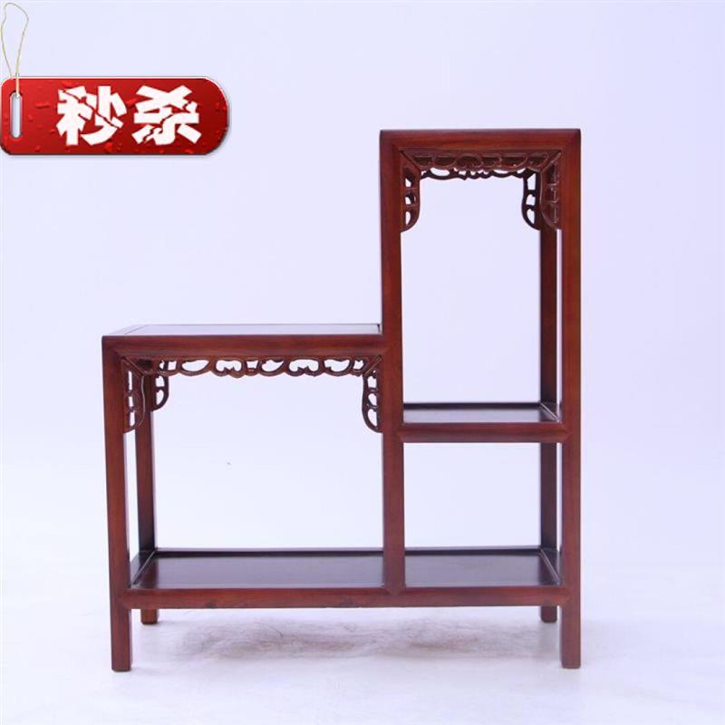 z花架实木绿萝盆景架办公室室内多功能两层花架客厅实木中式置i.