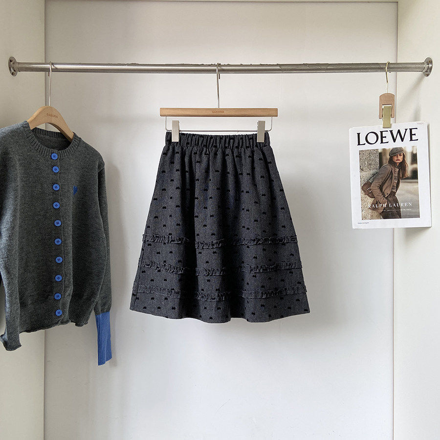 复古时尚学院风波点半身裙女春季新款韩系ins高腰灰色A字毛呢半裙,女装/女士精品,半身裙,淘宝优惠券,粉丝福利购,淘宝优惠卷