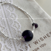 海葡萄 Pinecone home·原创 s925纯银巴西进口紫水高级感项链