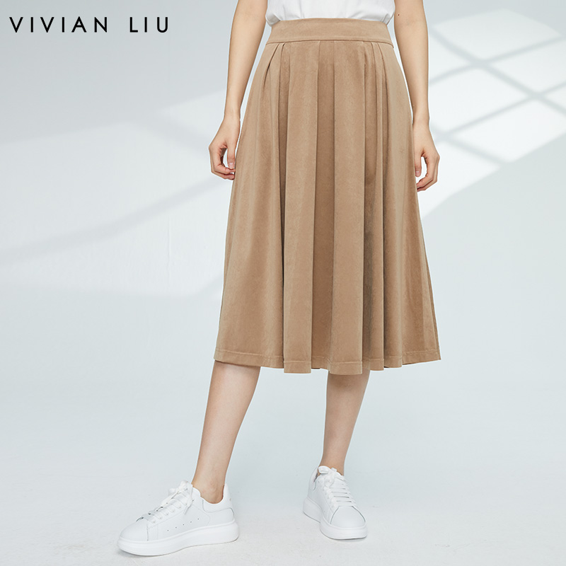 针织三醋酸A型长款半裙