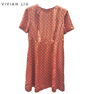 LIU薇薇安刘A2534101 圆点收腰短袖 夏季 法式 连衣裙 女装 VIVIAN