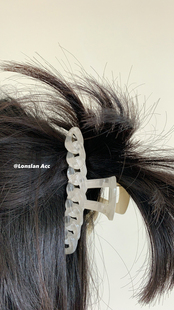 LONSLNA 夏日彩色交叉编织醋酸一发夹边夹后脑勺抓夹 ACC