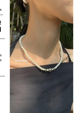 other合金女珍珠拼接项链