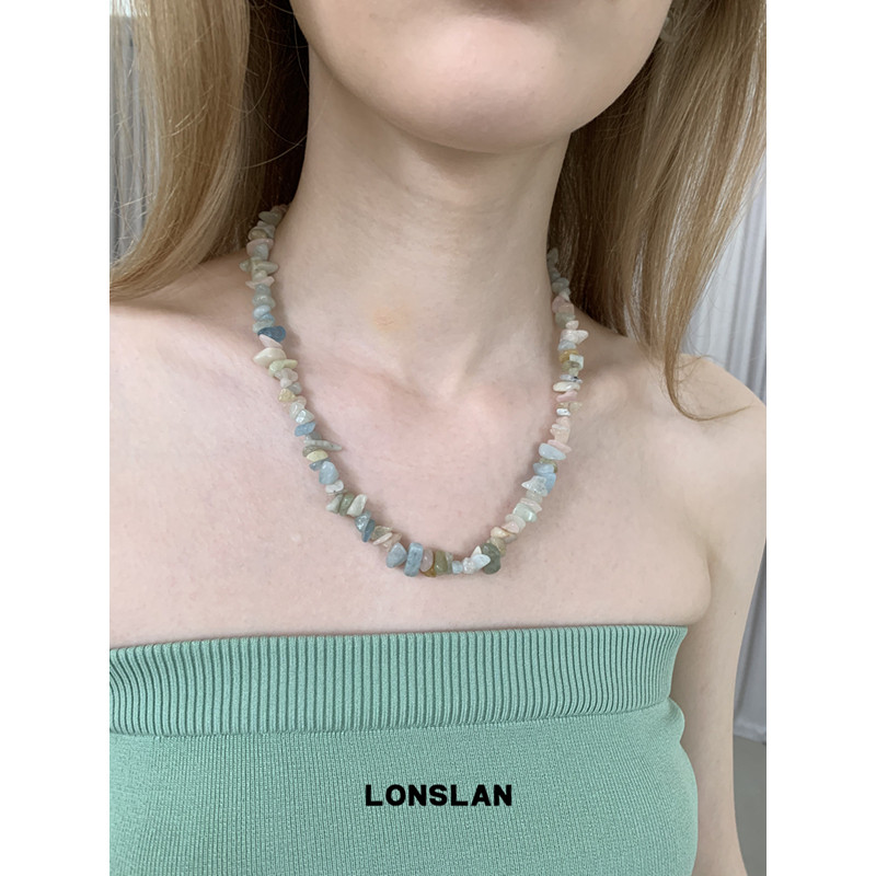 LONSLAN ACC 春夏气质显白碎石水晶项链锁骨链百搭图片