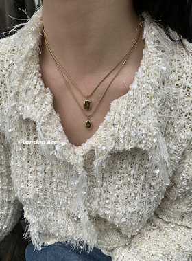 Lonslan ACC 9/9 10:00 NEW复古金属质感大气金色金属百搭 项链