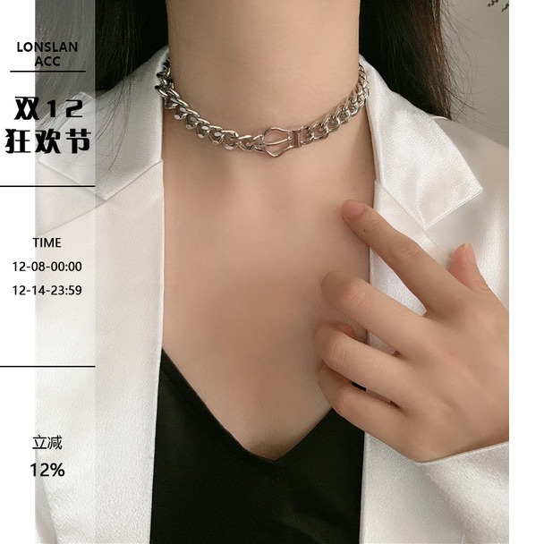 CHOKER小众设计感粗链条装饰项链