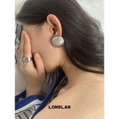 LONSLAN ACC 2025ss设计感夸张半球肌理感耳钉吸晴配饰