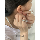 2025ss帅气编织皮带扣镂空戒指百搭时尚 LONSLAN ACC 指环