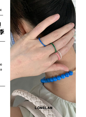 LONSLANACC夏日彩色叠戴指环