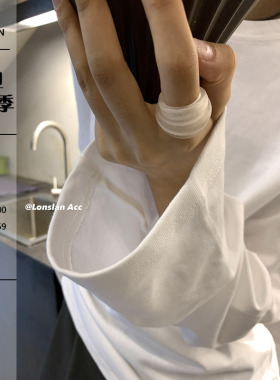 双层磨砂开口树脂戒指