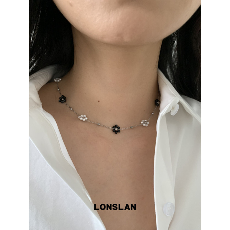 LONSLAN ACC 26早秋 韩系精致小花串珠锁骨链时尚项链搭配好物图片