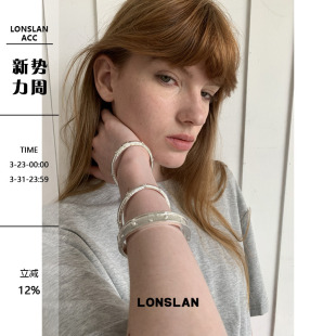 银色个性 2025ss 百搭叠戴高质感手镯 ACC LONSLAN