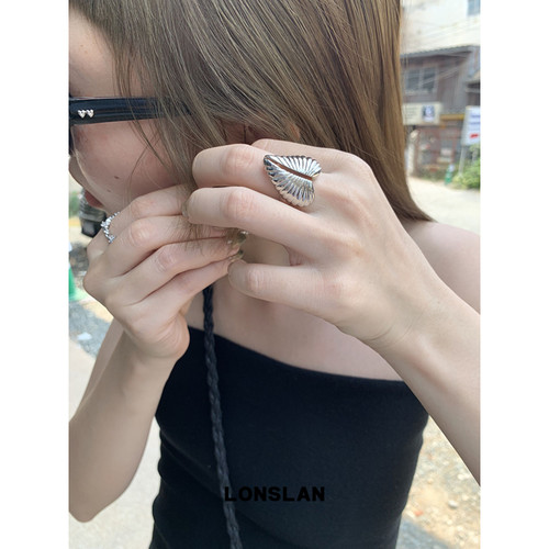 LONSLAN ACC 春夏设计感爱心小众独特法式复古戒指个性指环