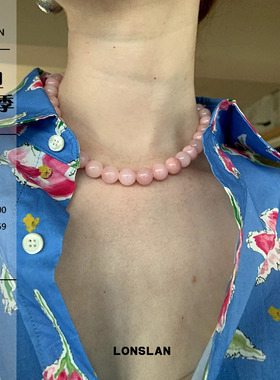 LONSLANACC嫩粉色颈链锁骨链