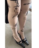 字母纹身贴随意图案肉色丝袜Y2K小女孩 LONSLAN ACC 搭配好物