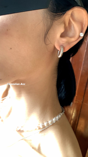 百搭实用小耳环耳饰 日常小精致C形状 LONSLAN ACC