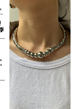 LonslanAcc圆球拼接质感项链