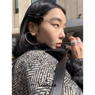 NEW小众设计简约一字鸭嘴夹亚克力发卡 12.8 LONSLAN 25AW