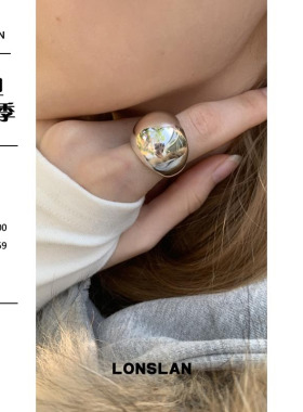 LONSLANACC椭圆重工金属戒指