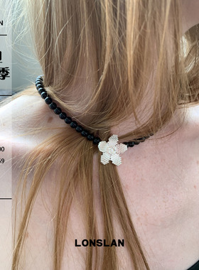 LONSLAN ACC 2025ss 高质感串珠花朵项链气质百搭锁骨链