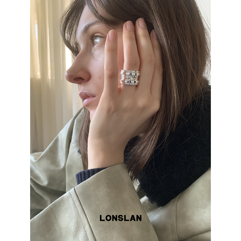 LONSLANACC流苏感宽版金属戒指