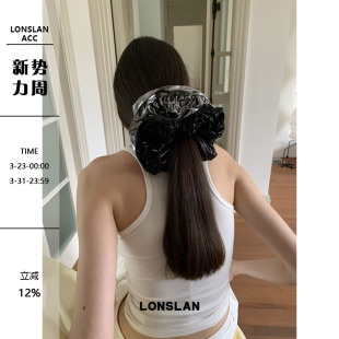 褶皱皮套大肠发圈高级感发饰 2025ss韩国时尚 22LONSLAN ACC