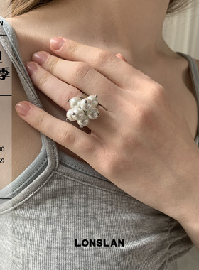 LONSLAN ACC 2025ss多颗串珠重工设计气质戒指